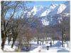 Paysage hivernal entre Ehrwald et Lermoos, massif de la Zugspitze
