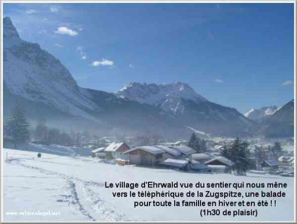 Diversité d'itinéraires de randonnée hivernale à Ehrwald, Tyrol, Autriche.