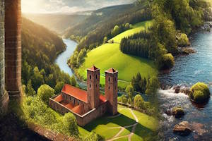 Vue du monastère d'Allerheiligen dans la Forêt Noire