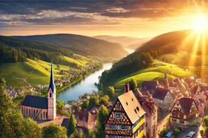 Vue panoramique de Sasbachwalden dans la Forêt Noire