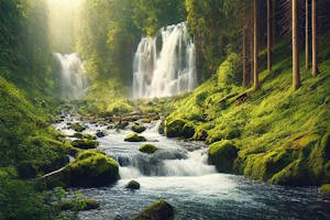Cascade Geroldsauer en pleine nature