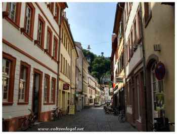 Charmante vue romantique de Heidelberg avec ses rues pittoresques