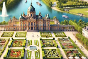 Jardins du Château de Schwetzingen avec fontaines et sculptures
