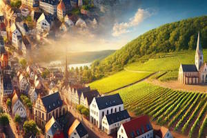 Les maisons traditionnelles et ruelles pavées de Bingen.