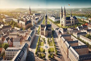 Vue panoramique de Bonn entre nature et culture