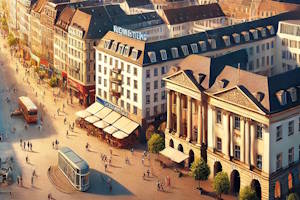 Boutiques et ambiance animée au centre-ville de Bonn