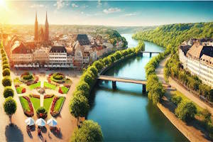Le célèbre Deutsches Eck à Coblence