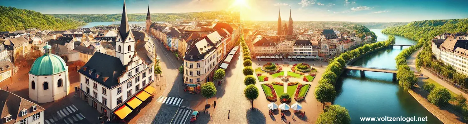 Ville de Coblence Vallée du Rhin en Allemagne