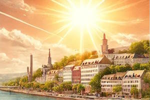 Vue panoramique de Coblence et du Rhin