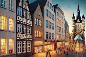 Ruelles pittoresques de la vieille ville de Cologne