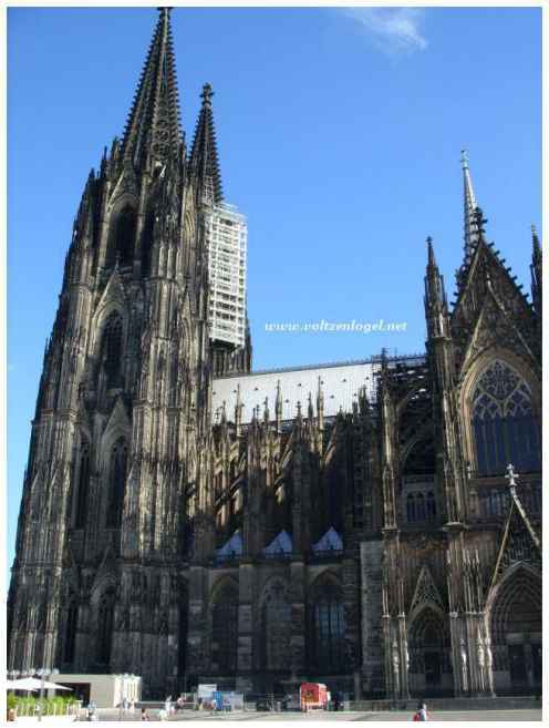 Cologne au bord du Rhin en Allemagne. Le meilleur de la ville de Cologne
