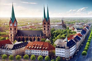 Vue pittoresque de la vieille ville de Mannheim