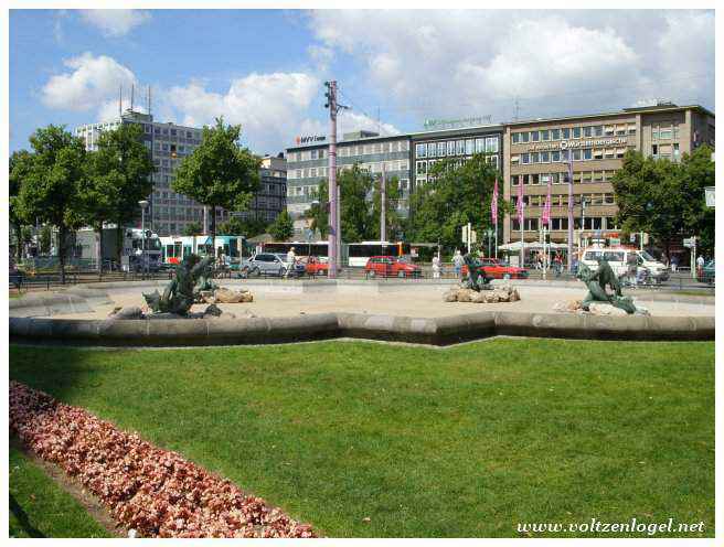 Architecture charmante des rues pittoresques de Mannheim.