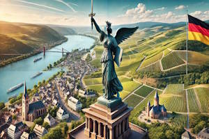 Monument Niederwald Germania offrant une vue imprenable sur le Rhin