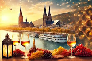 Vue panoramique sur Rüdesheim et la vallée du Rhin