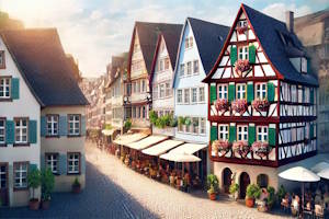 Rues pittoresques de Rüdesheim, Allemagne