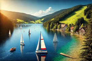 Lac Schluchsee, Forêt-Noire, Allemagne