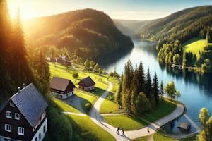 Paysage paisible autour du lac Titisee