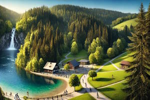 Village de Hinterzarten entouré de nature verdoyante