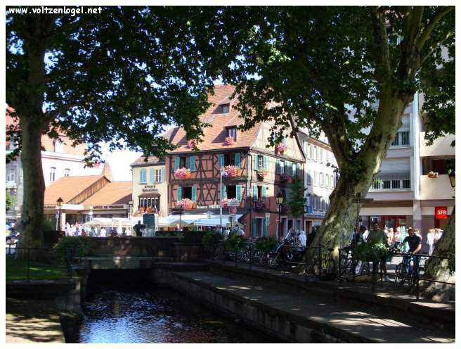 Reflets des bâtisses alsaciennes sur les canaux de Colmar
