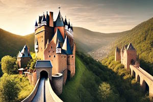 Vue intérieure du Château de Fleckenstein en Alsace