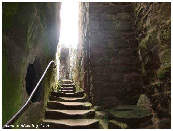 Ruines du château de Hohenbourg dans les Vosges du Nord