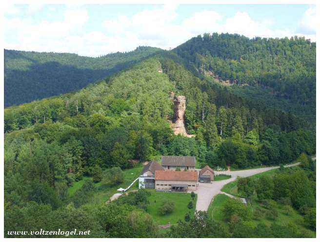 Randonnée vers le château de Fleckenstein en Alsace.