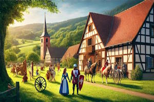 Paysages et ruines médiévales en Alsace