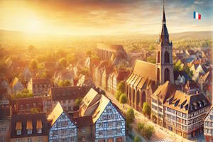 Panorama de Haguenau, ville historique d'Alsace