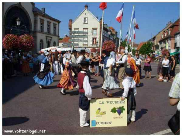 Défilé coloré de la Fête du Houblon à Haguenau, célébrant les folklores du monde.