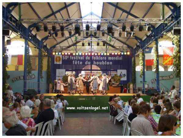 Défilé coloré de la Fête du Houblon à Haguenau, célébrant les folklores du monde.