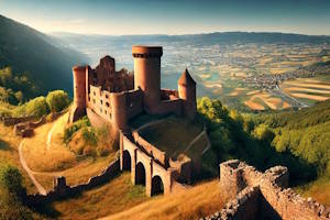 Le Château du Haut-Barr dominant la plaine alsacienne