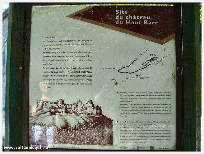 Vue majestueuse du Château Fort du Haut-Barr, symbole de l'histoire médiévale en Alsace