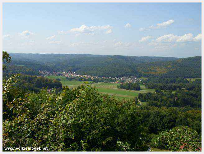 Paysages verdoyants autour du château