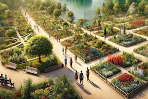 Allées bordées d'arbres majestueux à Strasbourg