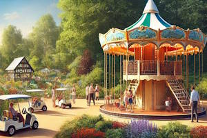 Familles et amis profitant d'activités de loisirs au Parc de l'Orangerie