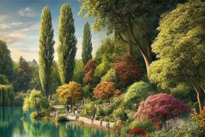 Promenade dans le Parc de l'Orangerie entourée d'arbres centenaires