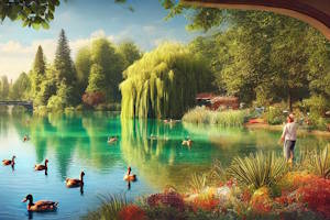 Vue du Parc de l'Orangerie à Strasbourg, un havre de verdure
