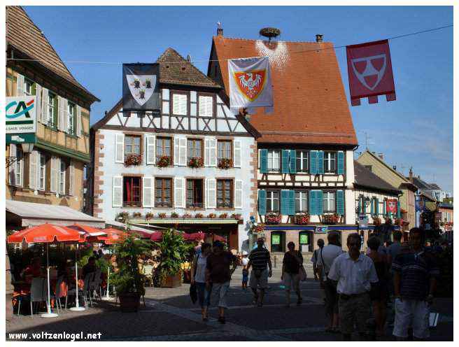 Château médiéval dominant les vignobles de Ribeauvillé en Alsace.