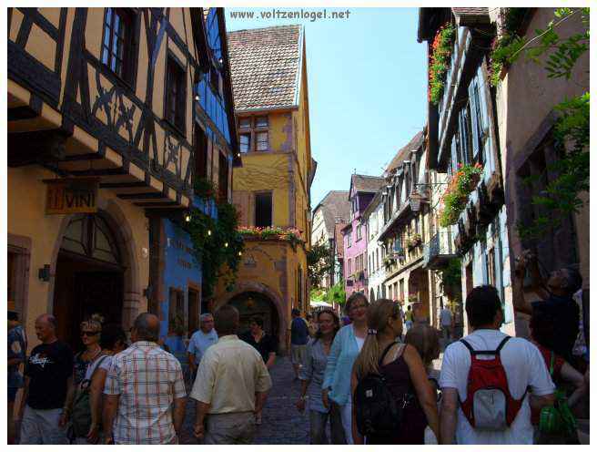Architecture médiévale et ruelles pavées de Riquewihr, Alsace