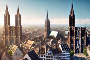 Ruelle médiévale de Strasbourg, flânerie enchantée