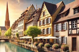Vue pittoresque de la Petite France à Strasbourg