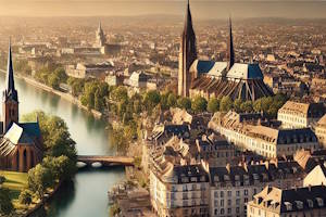 Vue pittoresque de Strasbourg, ville historique