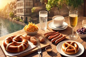 Spécialités alsaciennes : choucroute et bretzel