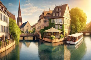 Balade en bateau dans le quartier pittoresque de la Petite France