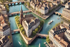 Quartier pittoresque de la Petite France à Strasbourg