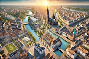 Panorama de Strasbourg, entre urbanisme et nature préservée.