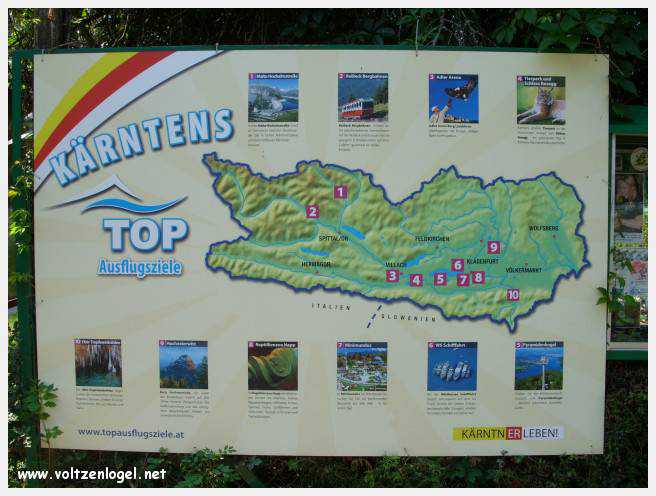Réplique miniature de monuments mondiaux à Minimundus près du lac de Wörth