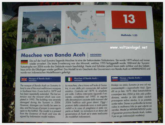 Klagenfurt Minimundus, le petit monde du Wörthersee, La Mosquée de Banda Aceh en Indonesie