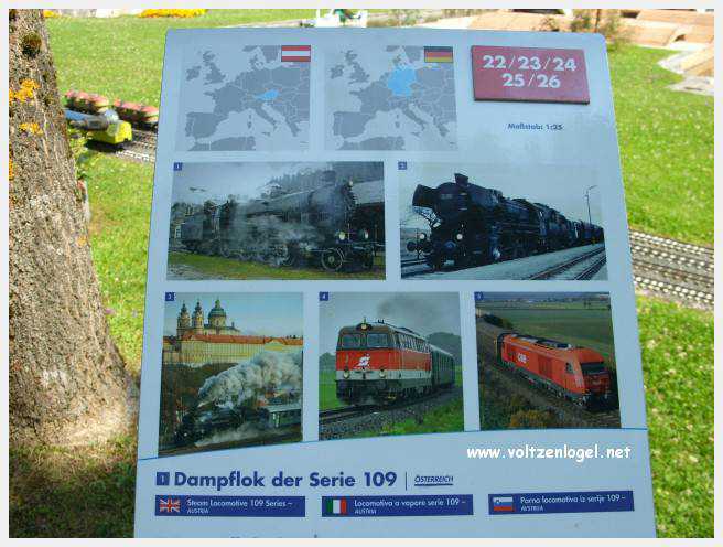 Klagenfurt Minimundus, le petit monde du Wörthersee, Trains à Vapeur Série 109 Autriche